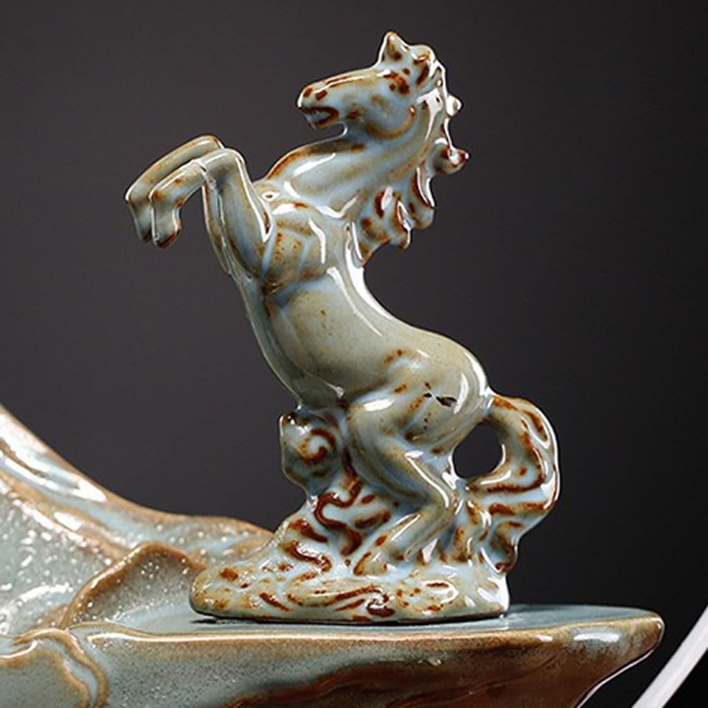 GUERNSEY Tabletop Fountain Chinese Style Water Fountain Ornaments for Home Living Room Decoration Creative Desktop Fountain Ornaments Tabletop Fountains Indoor Fountain