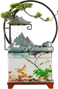 GUERNSEY Tabletop Fountain Tabletop Fountain Circulating Water Device Living Room Creative Decoration Office Small Fish Tank Desktop Landscape Indoor Fountain