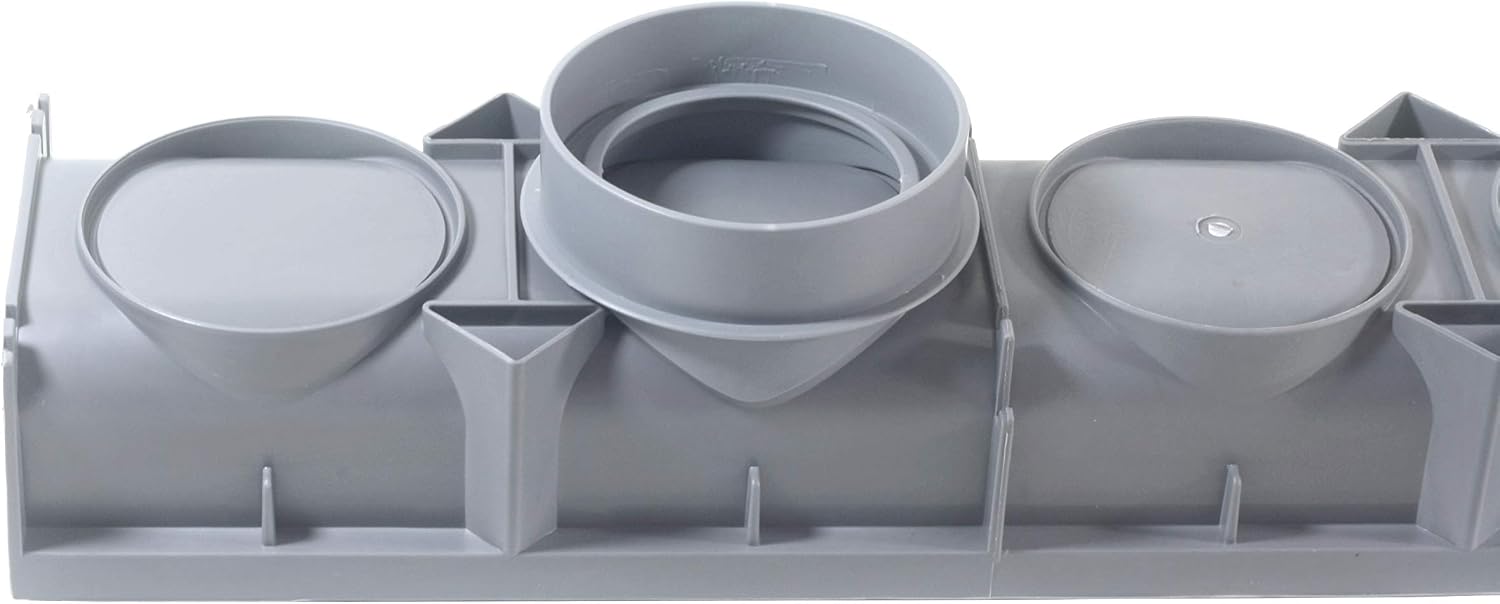 URA WATER - Model UA-100 - Drainage Trench Set - Channel Drain With Grate - Gray Plastic - 3 x 39' - (117' Total Length)