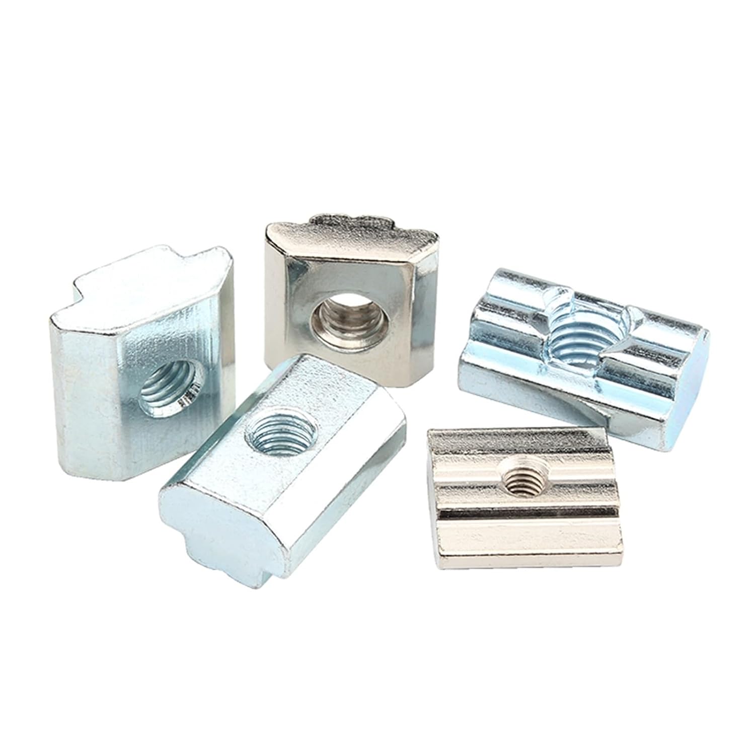 50Pcs M3 M4 M5 M6 T Block Square Nuts T-Track Sliding Hammer for Fastener Aluminum Profile 2020(20M6)