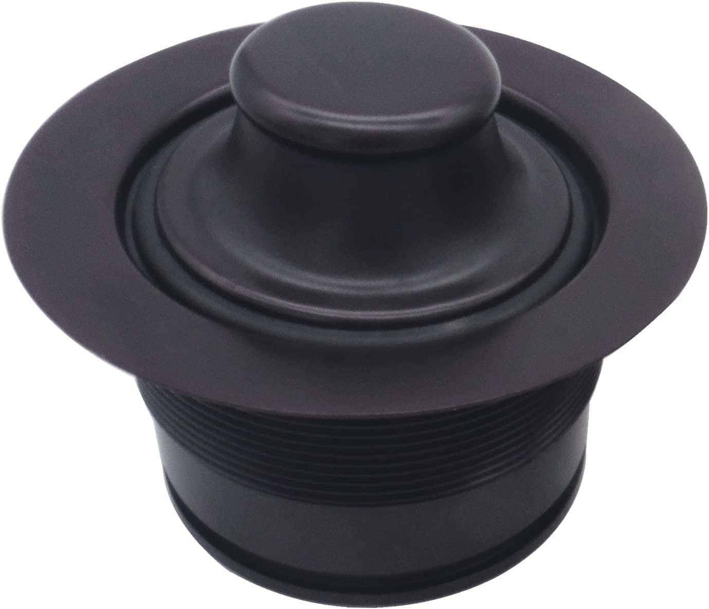 Westbrass CO2185-62 Combo Pack 3-1/2' Post Style Large Kitchen Sink Basket Strainer and Waste Disposal Drain Flange with Stopper, Matte Black