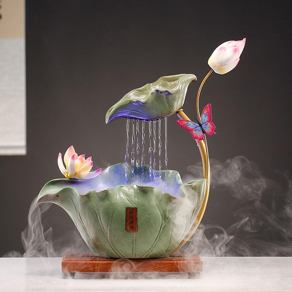 GUERNSEY Tabletop Fountain Tabletop Fountains Ceramic Circulating Water Ornaments Home Living Room Desktop Fountain Ornaments Office Desktop Decorative Fountain Indoor Fountain