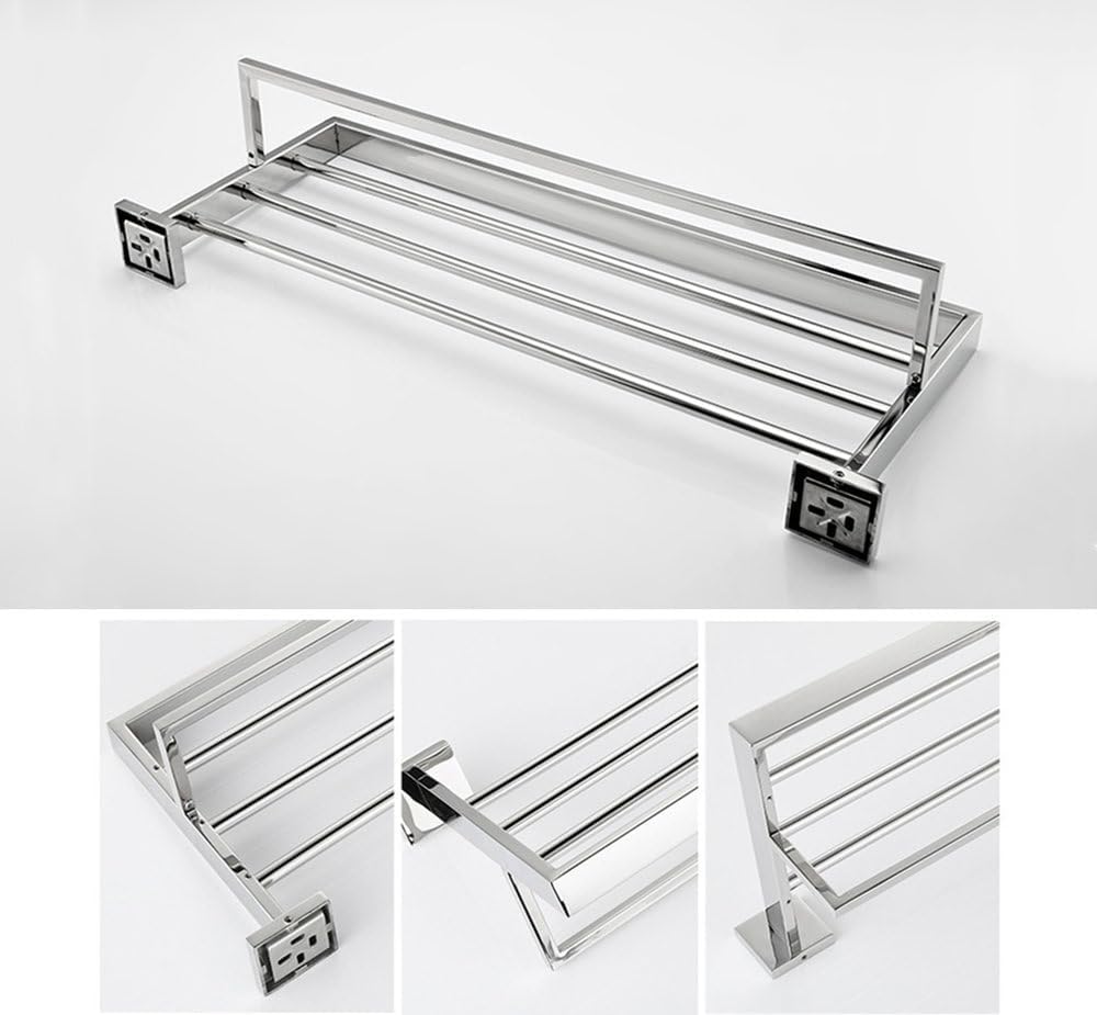 Modern Stainless Steel Bathroom Hardware Set Mirror Chrome Polished Towel Rack Toilet Paper Holder Towel Bar and Hook Stylish Bathroom Accessories for a Complete Look,