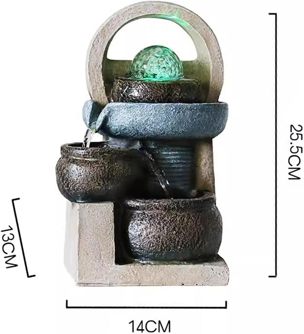 GLigeT Tabletop Fountain Simple Desktop Ornaments Opening Housewarming Running Water Fountain Furnishings to Improve Feng Shui Decorative Ornaments Water Fountain Decor