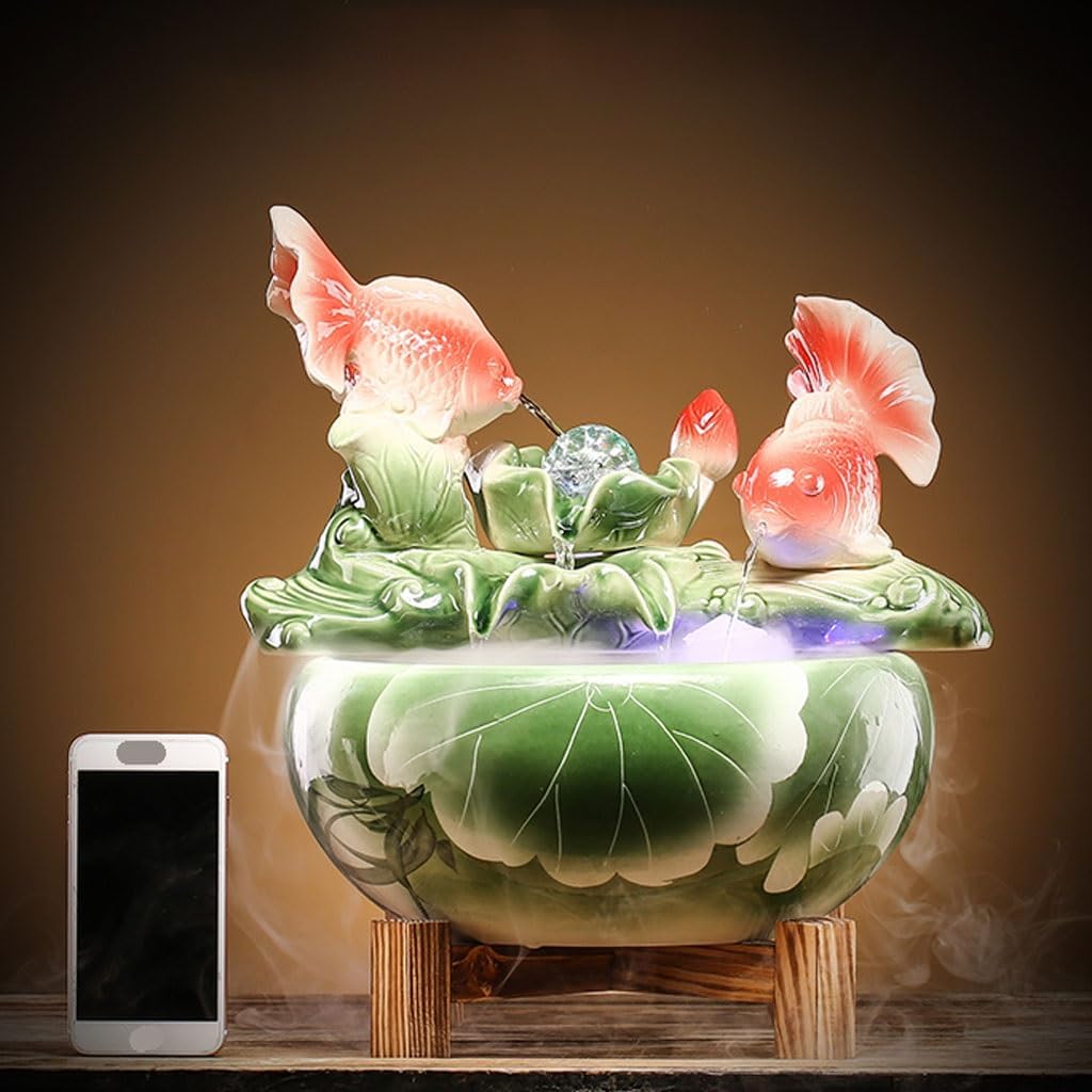 GUERNSEY Tabletop Fountain Tabletop Fountains Creative Water Flowing Office Desktop Fountain Home Desktop Decoration Ornaments Indoor Water Circulation Ornaments Indoor Fountain