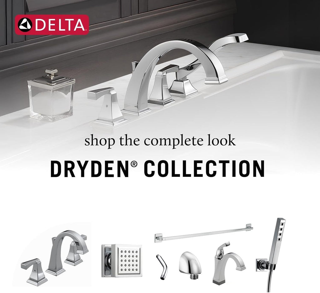 Delta Faucet Dryden Roman Tub Faucet with Hand Shower - T4751 - Bath Faucet, Handles & Hand Shower Set - Chrome (Valve Sold Separately)