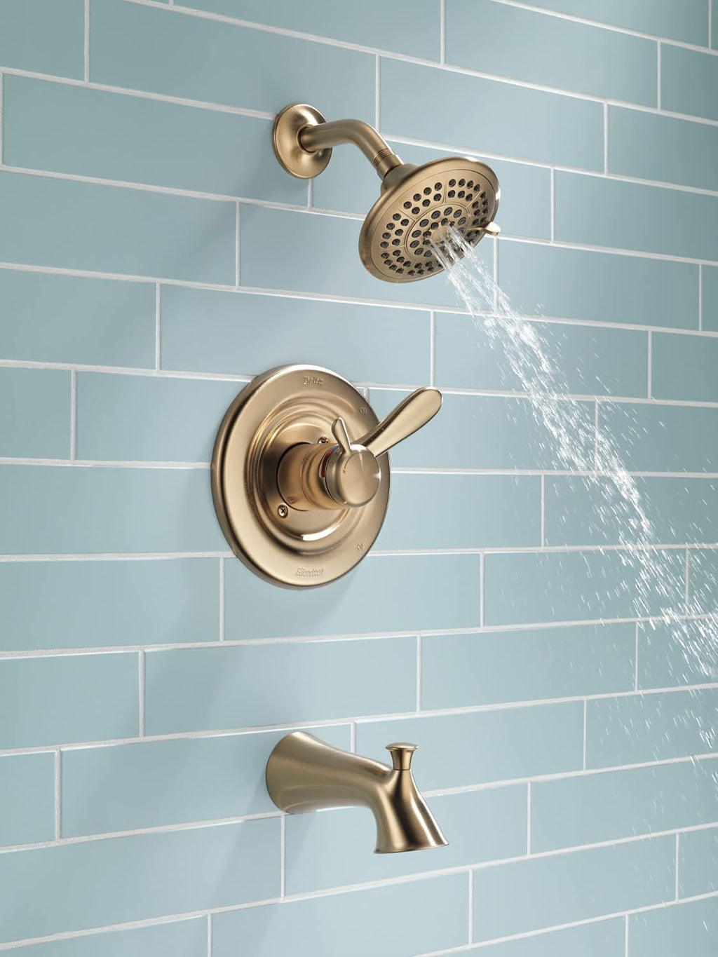 Delta Faucet Lahara 17 Series Dual-Function Tub and Shower Trim Kit with 5-Spray Touch-Clean Shower Head, Stainless T17438-SS (Valve Not Included)