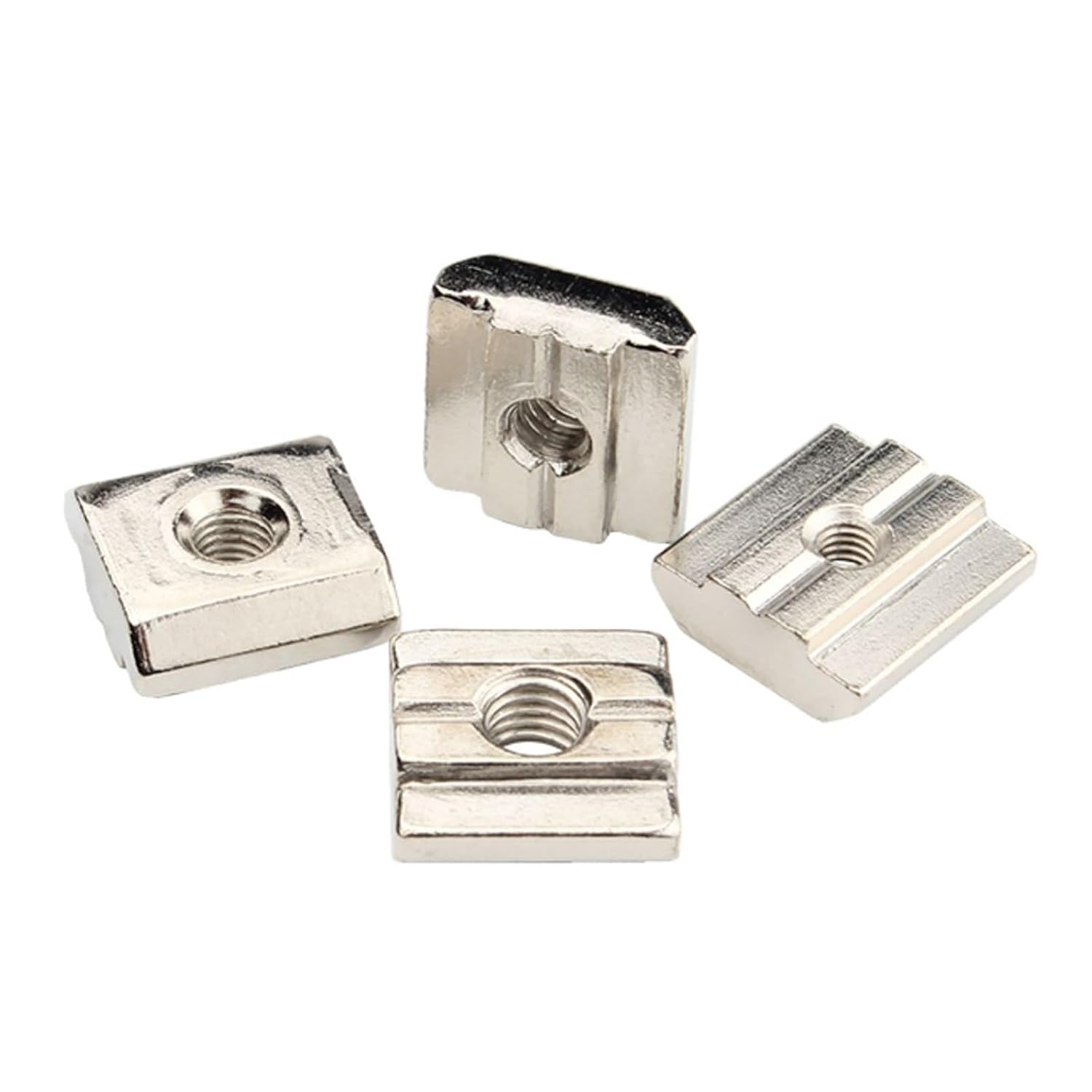 50Pcs M3 M4 M5 M6 T Block Square Nuts T-Track Sliding Hammer for Fastener Aluminum Profile 2020(20M6)