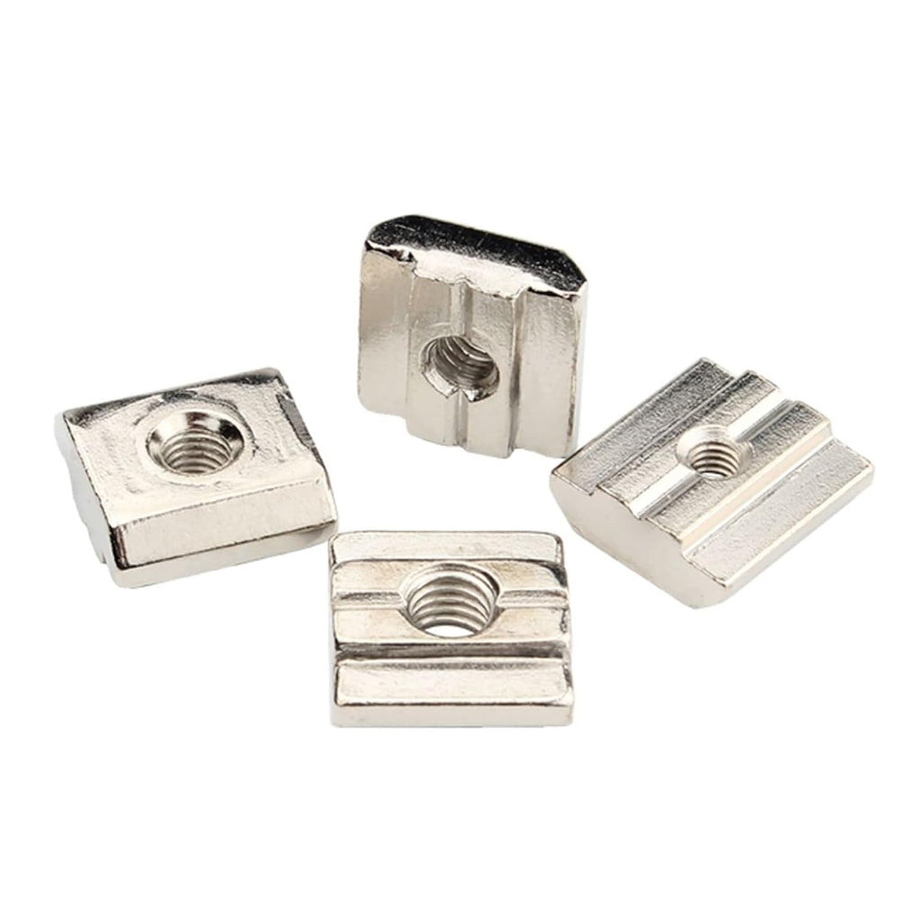 50Pcs M3 M4 M5 M6 T Block Square Nuts T-Track Sliding Hammer for Fastener Aluminum Profile 2020(20M3)
