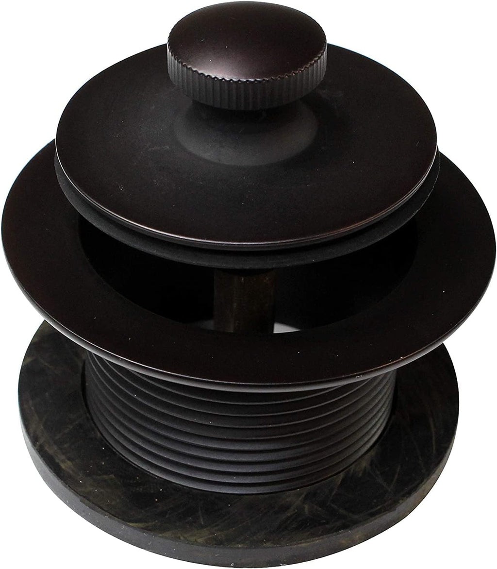 Westbrass 597144-12-12 14' Black Poly Tubular Bath Waste & Overflow Assembly with 2-Hole Faceplate and Pull to Open Drain Plug, 12-Pack, Oil Rubbed Bronze, 12 Count