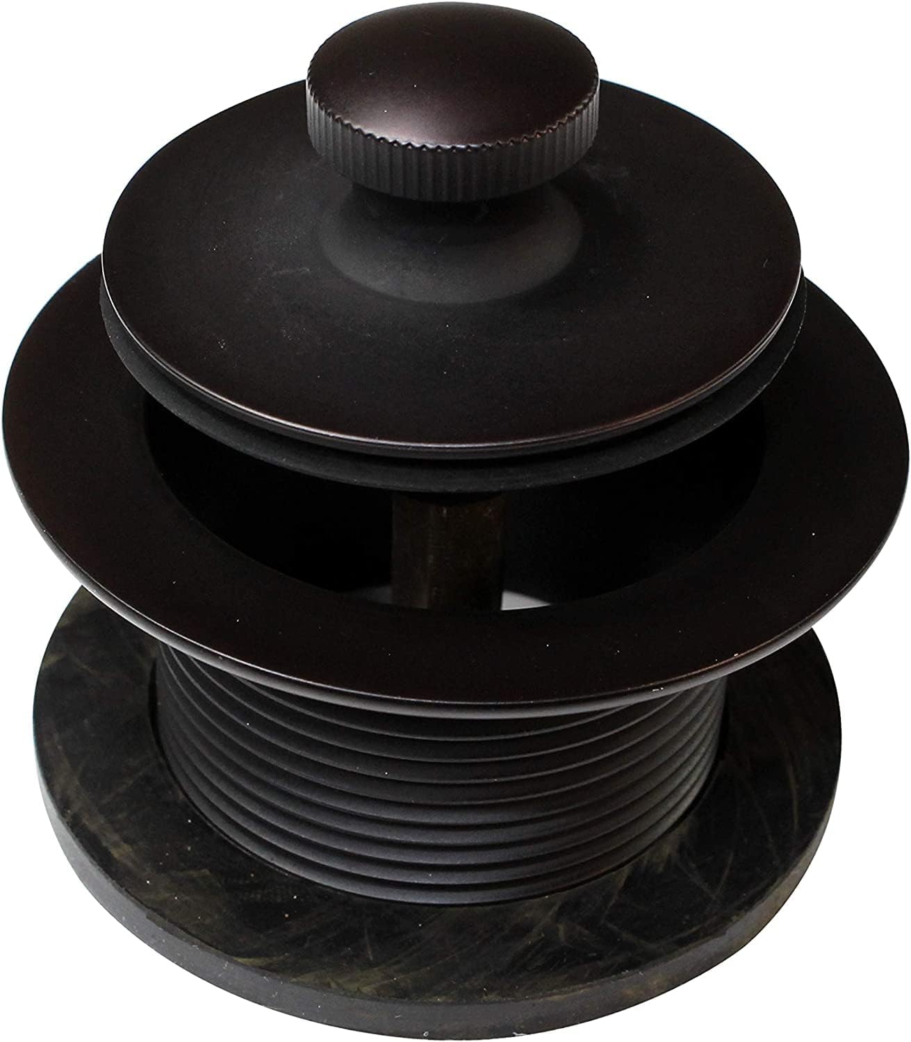 Westbrass 597144-12-12 14' Black Poly Tubular Bath Waste & Overflow Assembly with 2-Hole Faceplate and Pull to Open Drain Plug, 12-Pack, Oil Rubbed Bronze, 12 Count