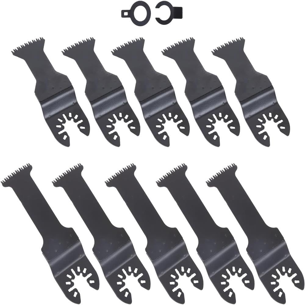 10 Pack Japanese Tooth Saw Blades Extra-Long Oscillating Multitool Blades Kit for Genuine for OEM Replacement
