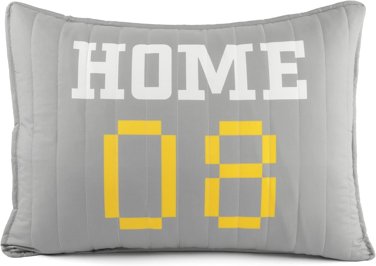Lush Decor Soccer Game Reversible Quilt Quen Size 4 Piece Set Full/Queen White & Navy - Toddler Bedding Set Full Quilt - Sports Decor - Soccer Bedding