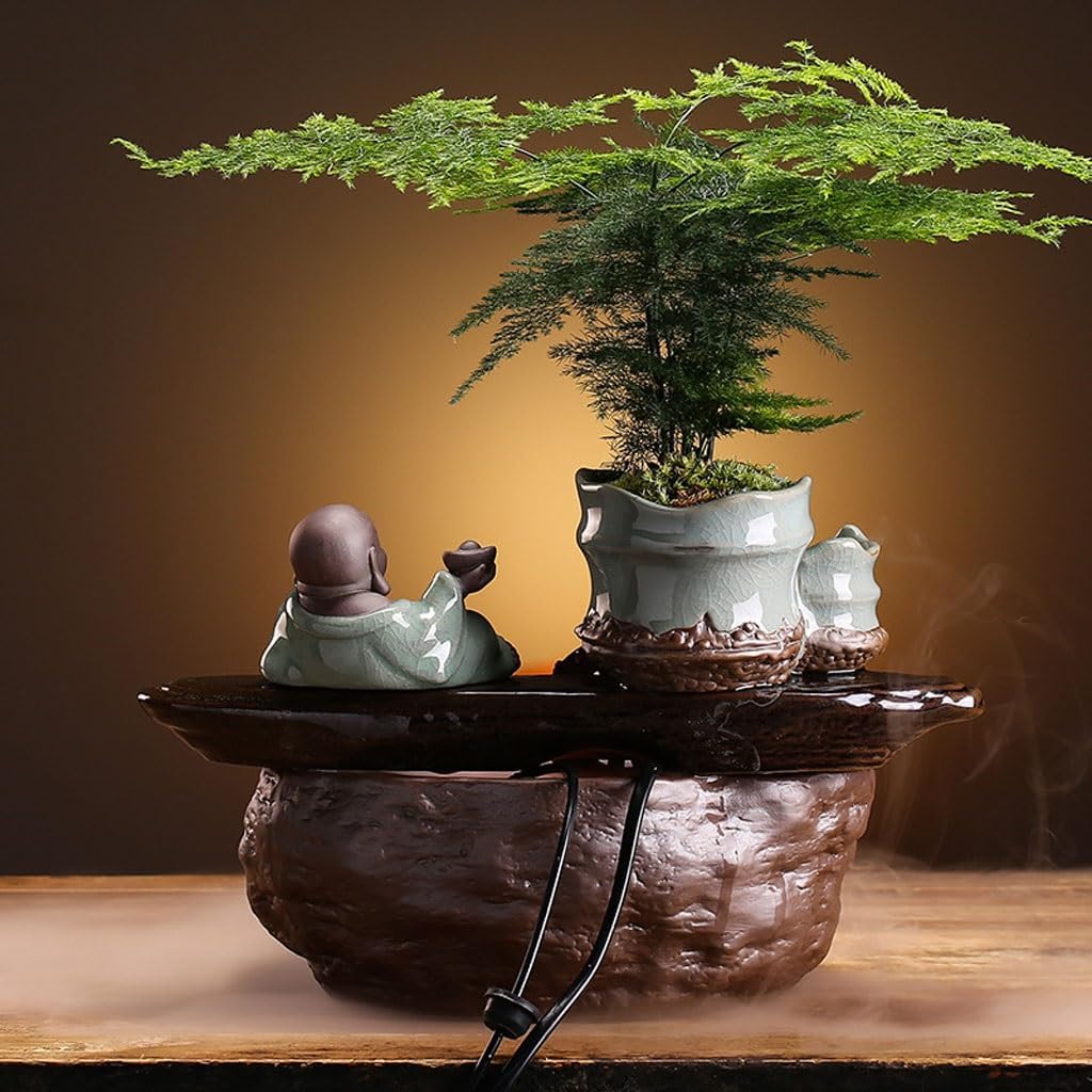 GUERNSEY Tabletop Fountain Tabletop Fountains Chinese Creative Water Fountain Ornaments Study Desk Fountain Ornaments Living Room Circulating Water Desktop Fountain Indoor Fountain