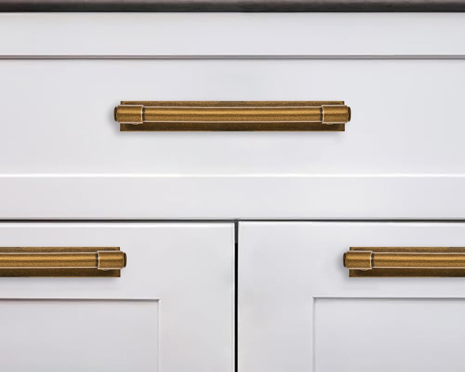 khtumeware 5 Pack 12 Inch(305 mm) Center to Center Antique Brass Cabinet Pull Backplate with Base Plate Zinc Solid Vintage Kitchen Cabinet Handles Drawer Pulls Cabinet Hardware