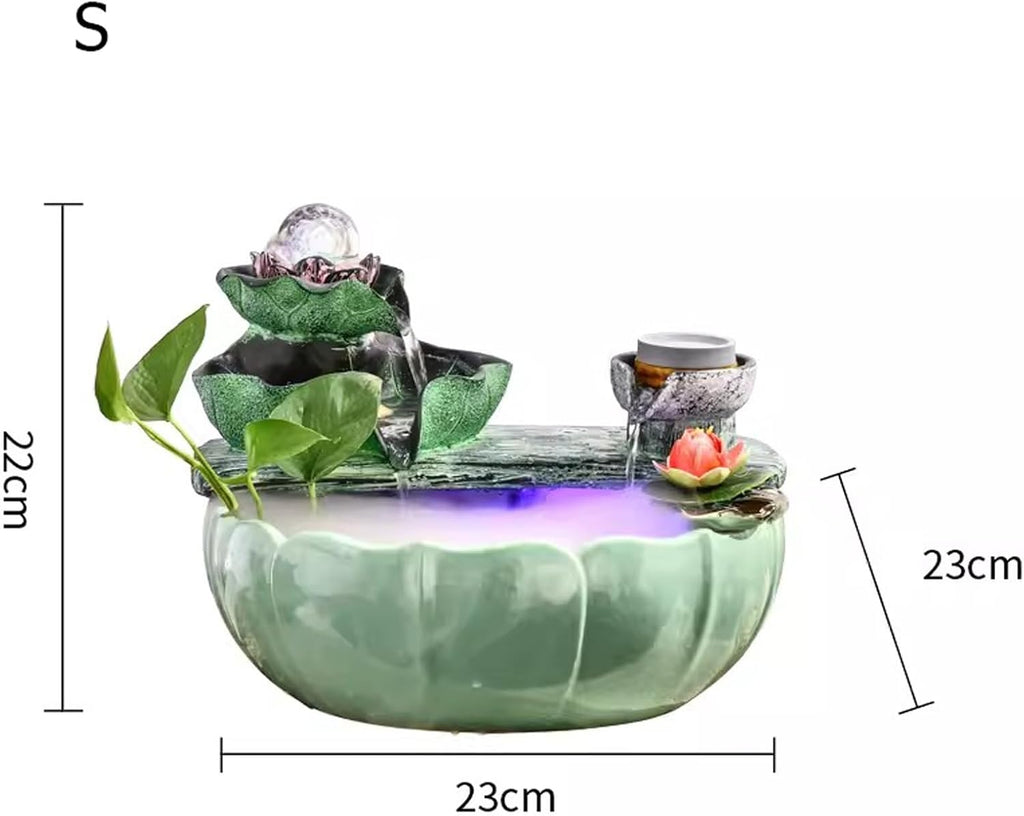 GLigeT Tabletop Fountain Home Decoration Decorations Office Desktop Living Room Wealth Generating Water Dispenser Interior Circulation Rockery Fountain Decorations Water Fountain Decor(Small)