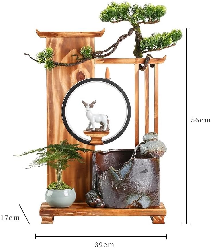 GUERNSEY Tabletop Fountain Tabletop Fountain Creative Water Fountain Home Interior Porch Small Ornaments Office Desk Fountain Indoor Fountain