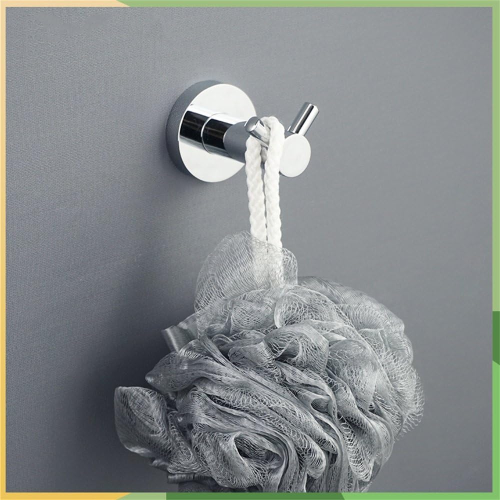 Polished Chrome Bathroom Accessories - Towel Rack, Soap Dish, Toilet Brush & Robe Hook - Modern Wall-Mounted Restrooms(Single Towel Bar)