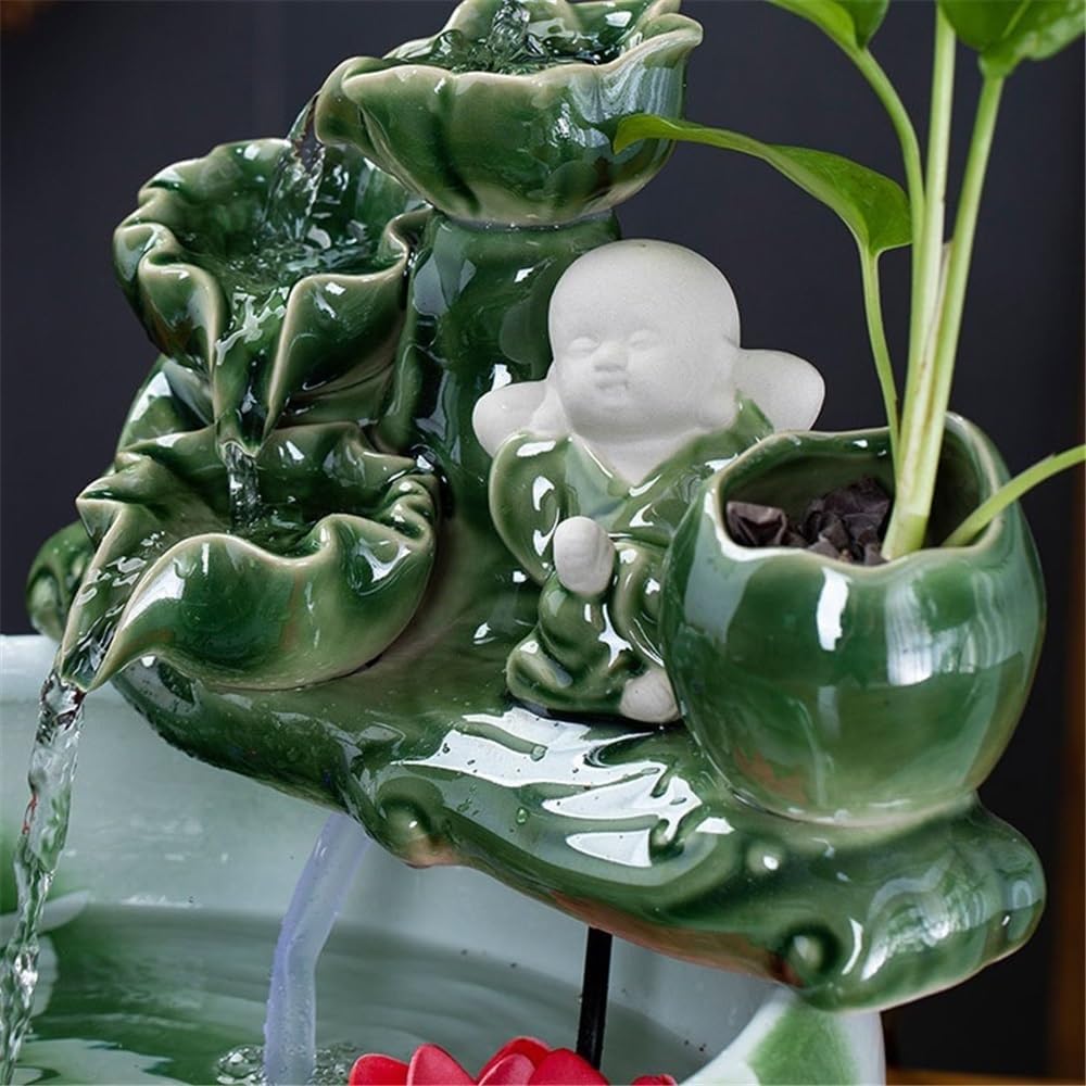 Tabletop Indoor Fountain Tabletop Fountains Home Office Decor, to Grow Plant Hebs by Yourself Decor(Medium)