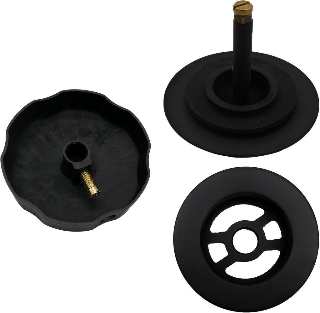 Westbrass D50TE-10-62 Standard 1-1/2' Replacement Trim for Cable Drive Bath Drain Waste & Overflow Assemblies, Matte Black (10-Pack)