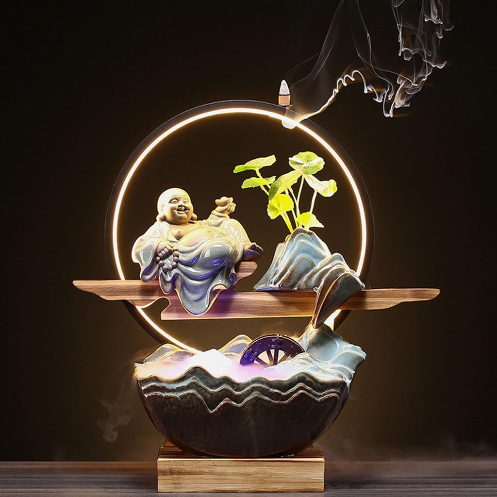 GUERNSEY Tabletop Fountain Home Living Room Water Fountain Ornaments Desktop Office Living Room Study Desktop Fountain Decorations Indoor Fountain