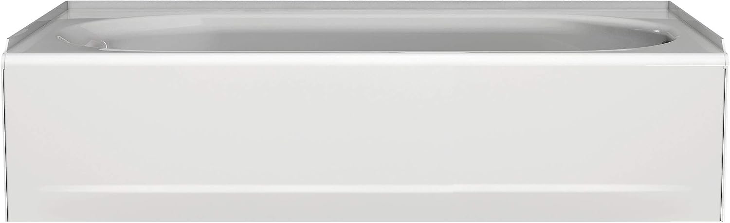 American Standard 2395202.020 Princeton Americast 60 x 34-Inch Integral Apron Bathtub Right-Hand Outlet with Luxury Ledge, White