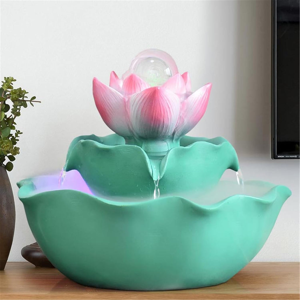 Tabletop Tabletop Fountain 3-Tiers Small Waterfall Fountains for Bedroom Living Room Office Decor(Medium)