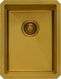 Ruvati 14-inch Polished Brass Matte Gold Stainless Steel Undermount Bar Prep Sink - RVH7114GG