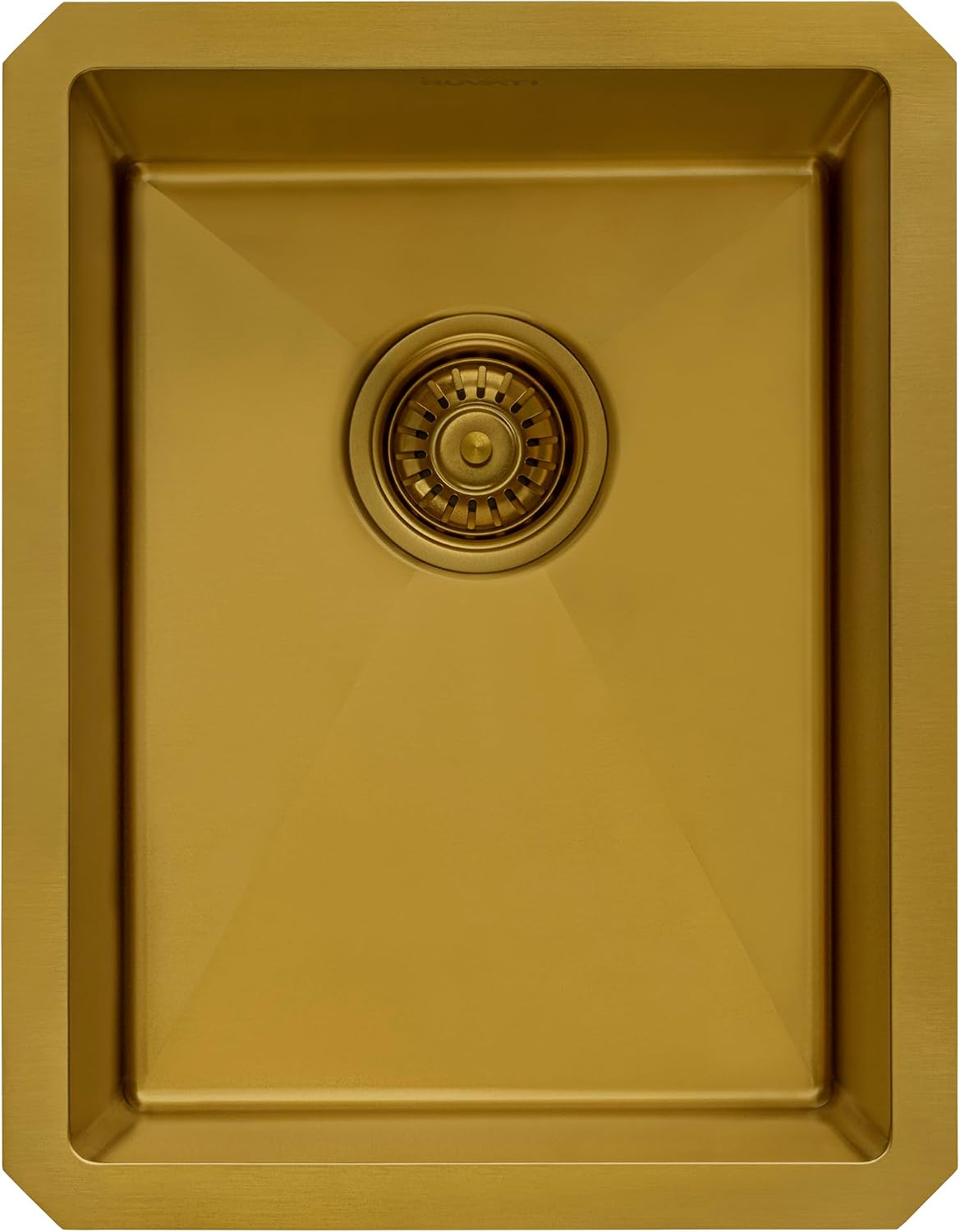 Ruvati 14-inch Polished Brass Matte Gold Stainless Steel Undermount Bar Prep Sink - RVH7114GG