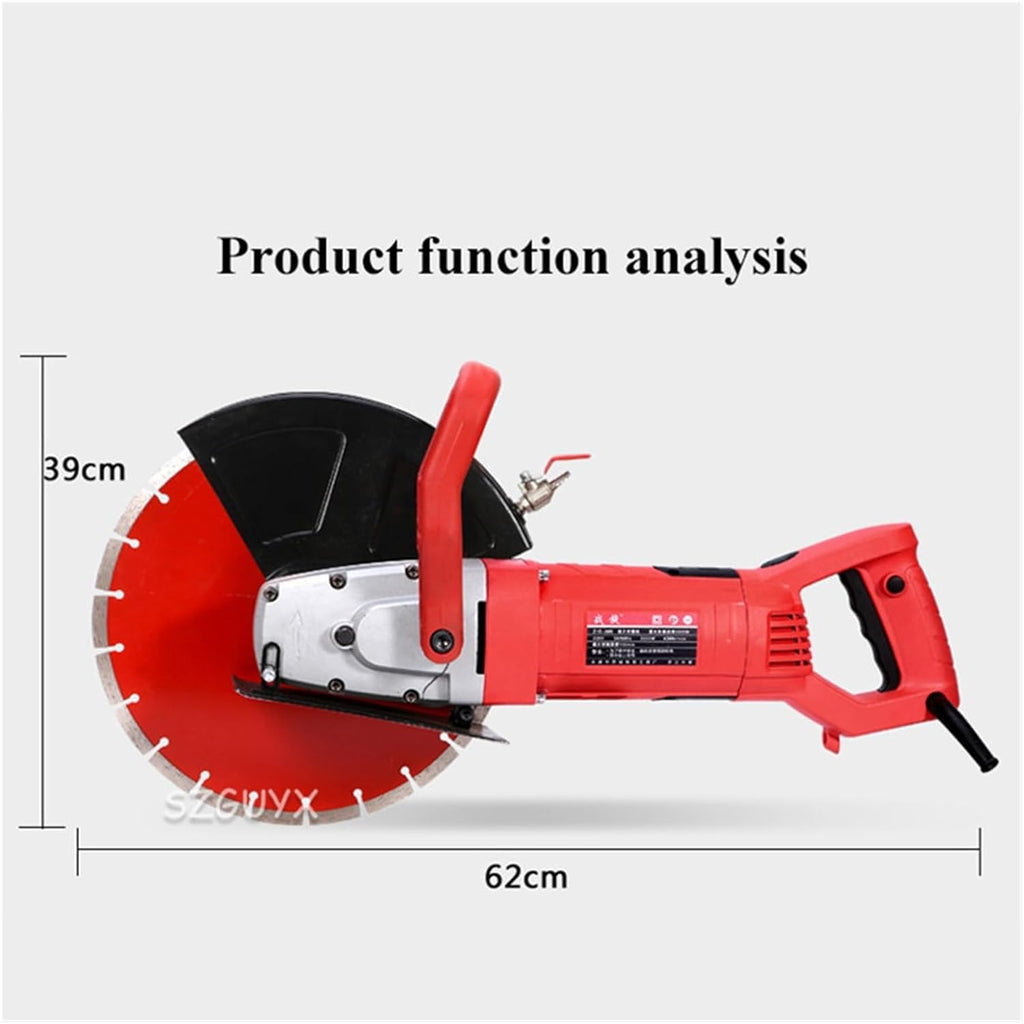 Electric Slotting Machine High Power Stone Cutting Machine Multifunctional Reinforced Concrete Cutting Machine,DIY Tools(Gold wood stone)