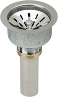 Elkay LK99 3-1/2' Deluxe Drain with Type 304 Stainless Steel Body, Strainer Basket, Rubber Seal, and Tailpiece