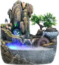 Tabletop Rockery Stream Tabletop Fountain, Meditation Indoor Waterfall for Home Office Decor(Large)