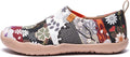 UIN Women's Artistic Slip-On Shoes Vibrant Floral Casual Loafers Lightweight Comfortable Travel Footwear
