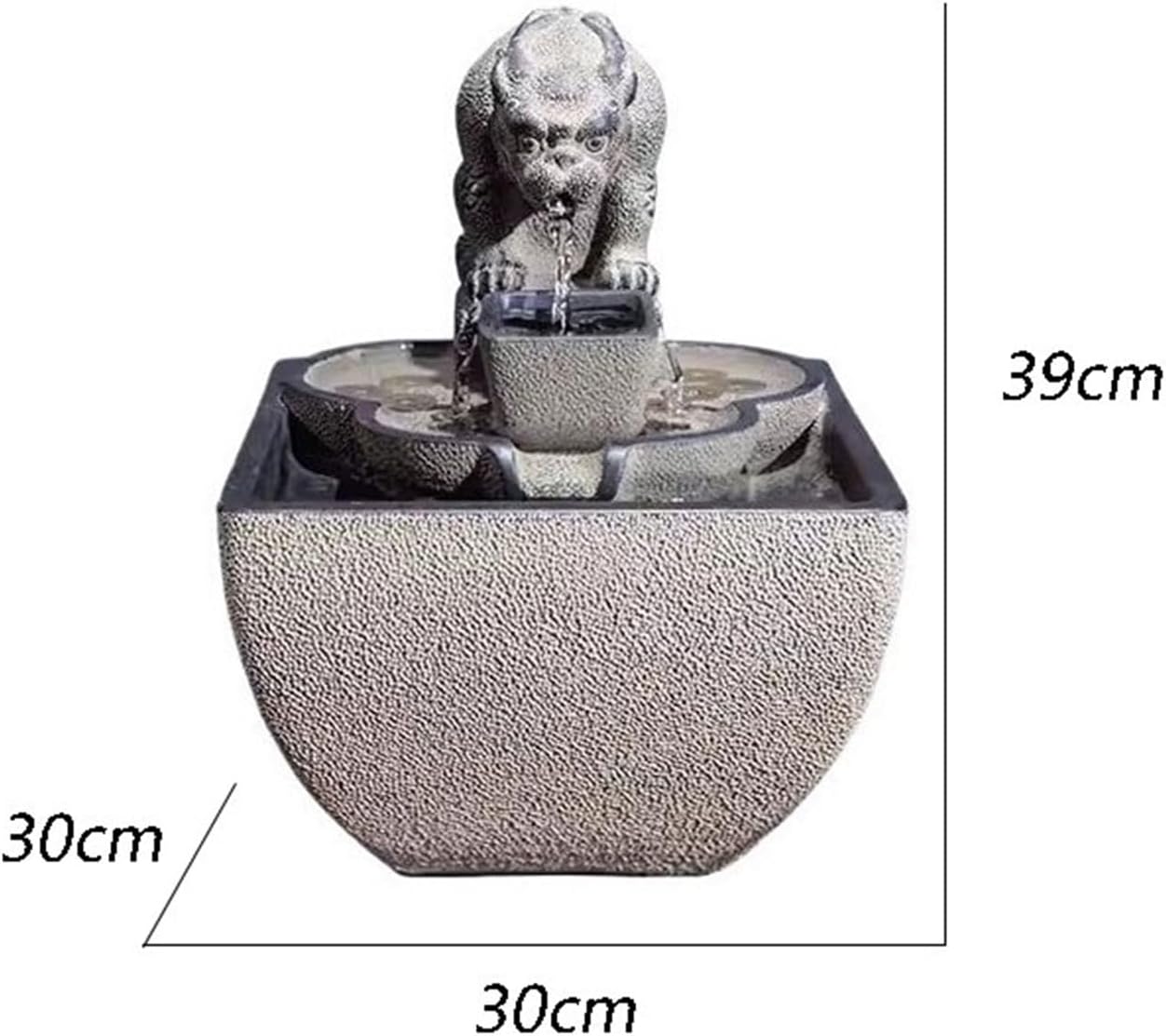 GLigeT Tabletop Fountain Fortune Ornaments Office Reception Opening Gift Upscale Water Features Living Room Desktop Fountains Water Fountain Decor