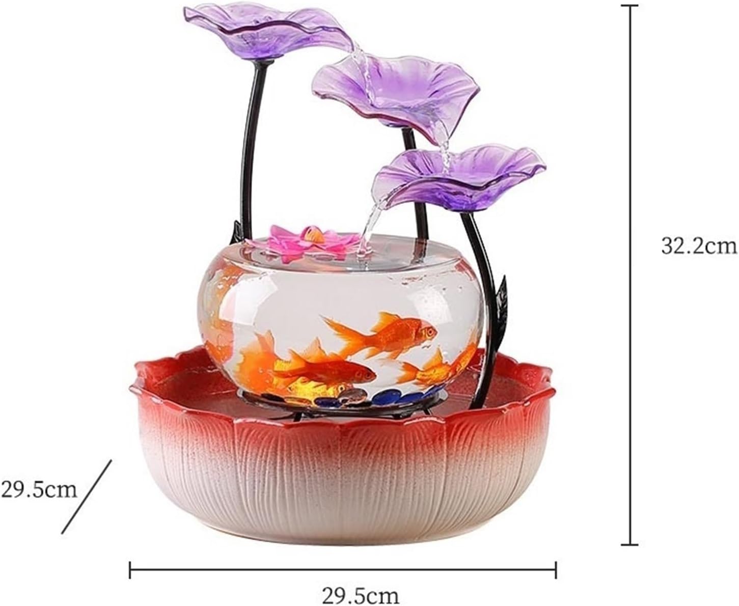 Tabletop Indoor Tabletop Fountains, Luxury-Style Fish Tank Water Ornament Home Office Desktop Decorations Decor