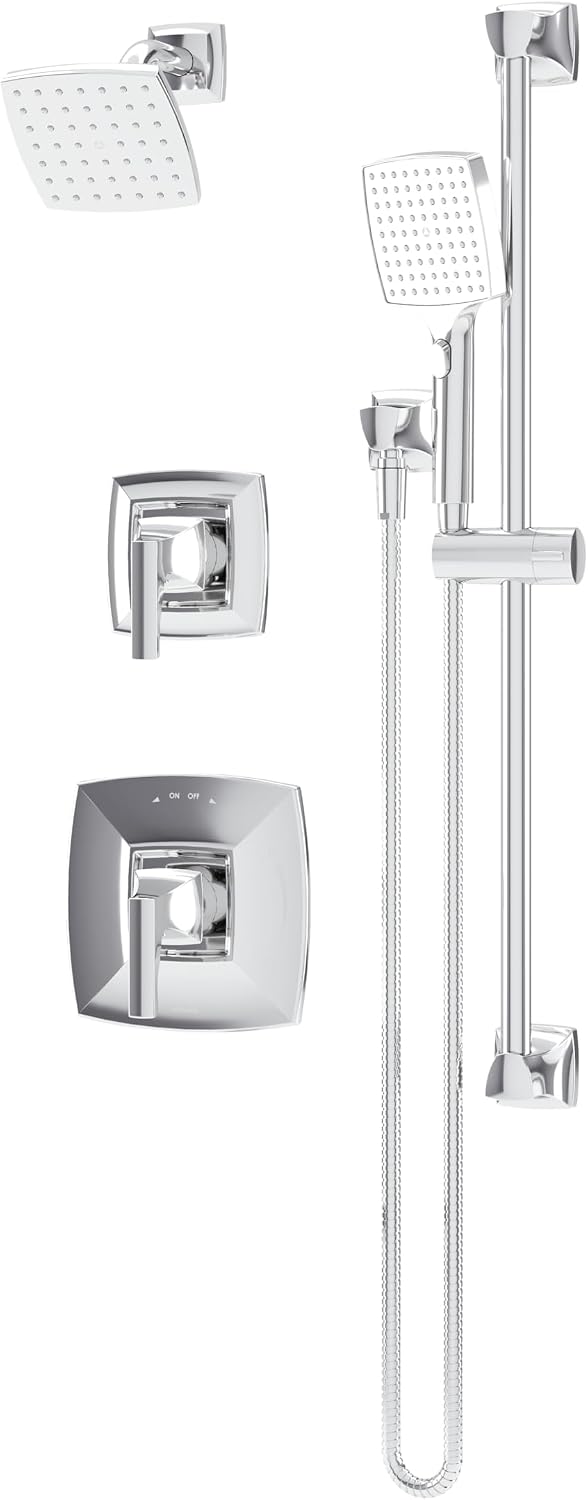 Symmons Oak HydroMersion Double Handle Shower Trim Kit with Hand Spray in Polished Chrome (Valve Not Included) - 569515TRM