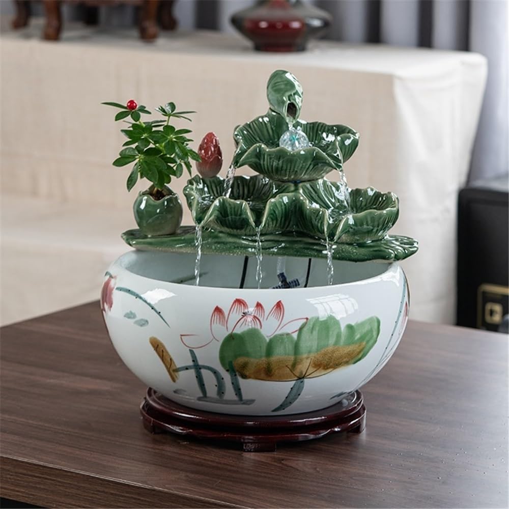 Tabletop Tabletop Fountain Indoor Water Feature Meditation Decor Sound Relaxation Ornament Decor(Medium)