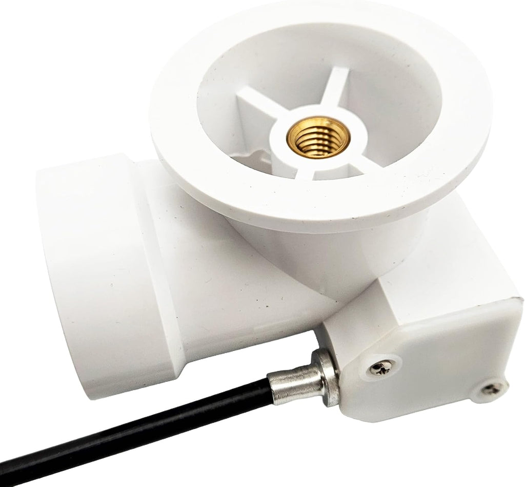 Westbrass A50P35BJ-05 1-1/2' Sch. 40 PVC 35' Cable Driven Bath Waste Kit with Ball Joint Head and Brass Trim Drain Kit, Polished Nickel