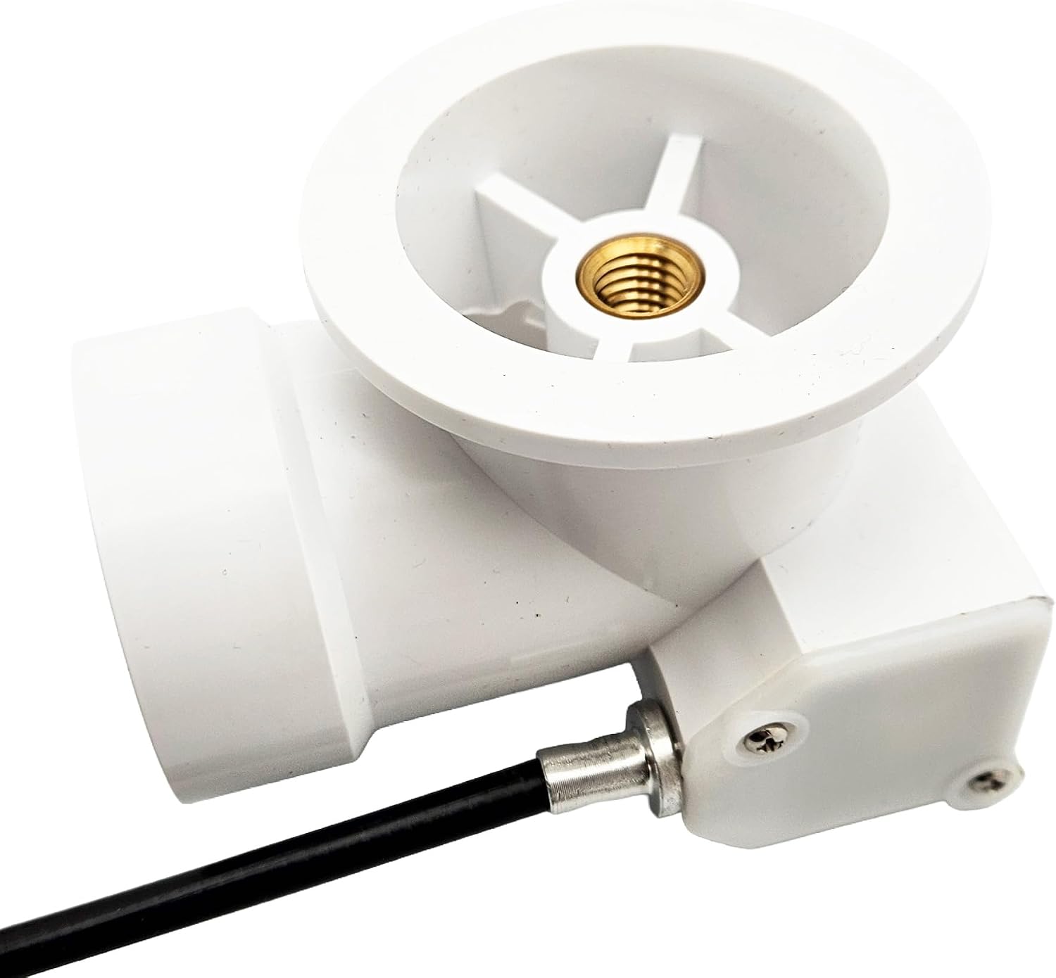 Westbrass A50P35BJ-05 1-1/2' Sch. 40 PVC 35' Cable Driven Bath Waste Kit with Ball Joint Head and Brass Trim Drain Kit, Polished Nickel