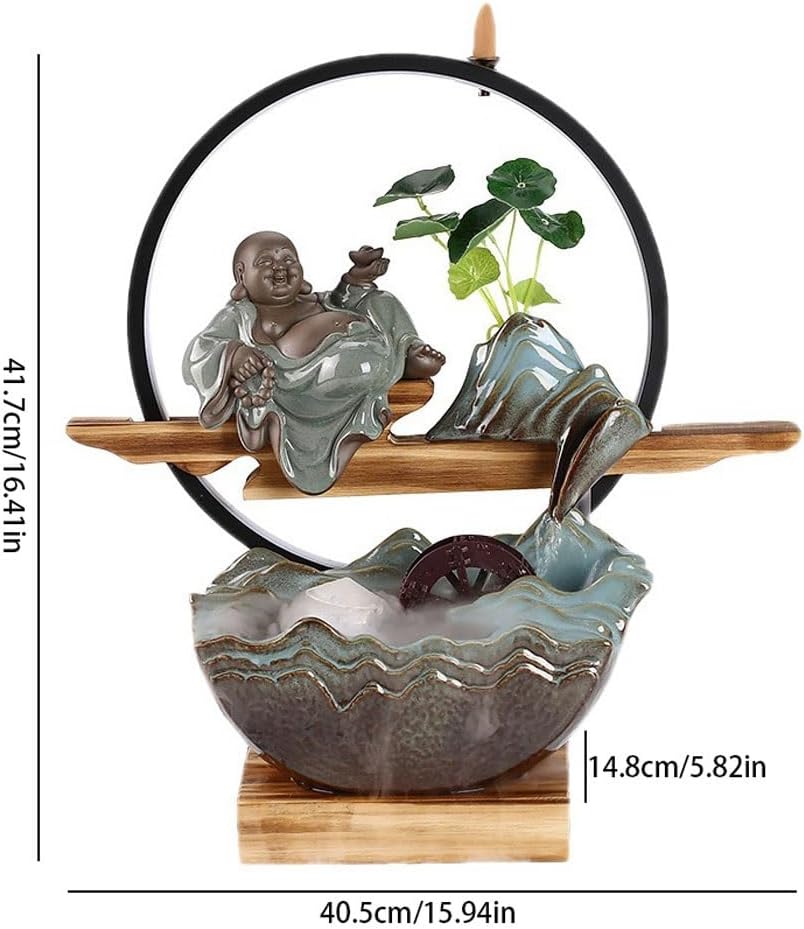 GUERNSEY Tabletop Fountain Home Living Room Water Fountain Ornaments Desktop Office Living Room Study Desktop Fountain Decorations Indoor Fountain