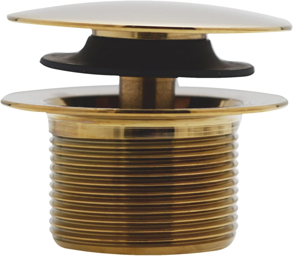 Westbrass D560RK-01 SCH. 40 PVC 1-1/2' Coarse Thread Plumber's Pack Tip-Toe Bathtub Drain Plug with Linear Overflow Faceplate, Tee & Elbows, Polished Brass (20-Pack)