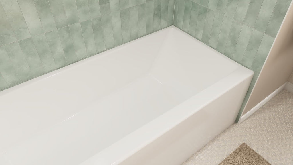 Prism 60 in. L x 32 in. W Acrylic Alcove Left-Hand Drain Bathtub, White