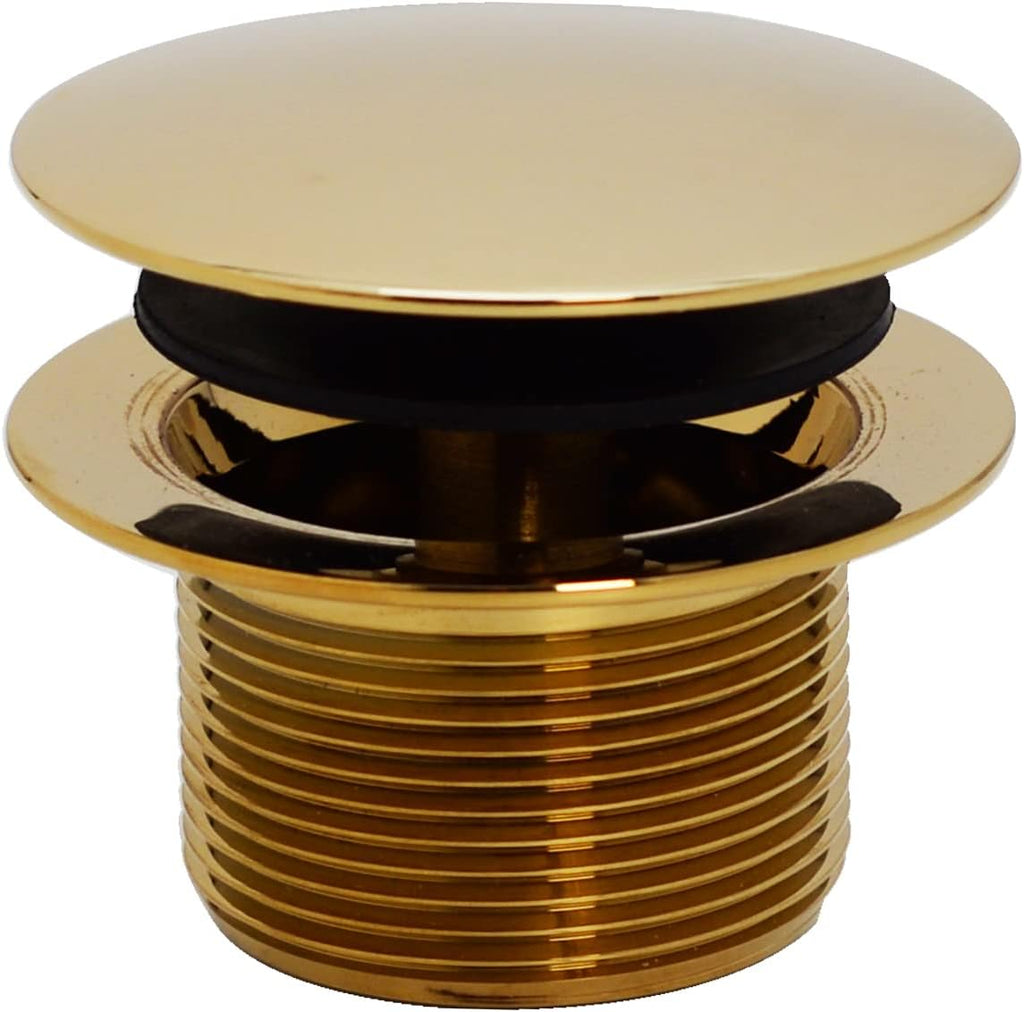 Westbrass D560RK-01 SCH. 40 PVC 1-1/2' Coarse Thread Plumber's Pack Tip-Toe Bathtub Drain Plug with Linear Overflow Faceplate, Tee & Elbows, Polished Brass (20-Pack)