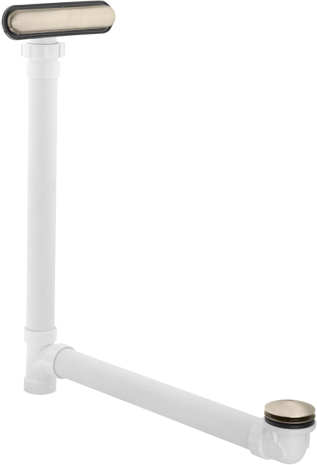 KOHLER K-7272-BV Clearflo Slotted Overflow Bath Drain, Toe-Tap Stopper, Above- or Through-the-Floor Placement, Ball-Joint for Easy Installation, Sleek Design, 4.5 pounds, Vibrant Brushed Bronze