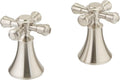 Delta Cassidy Brushed Nickel Cross Roman Tub Faucet Handle Set of 2, Stainless H695SS