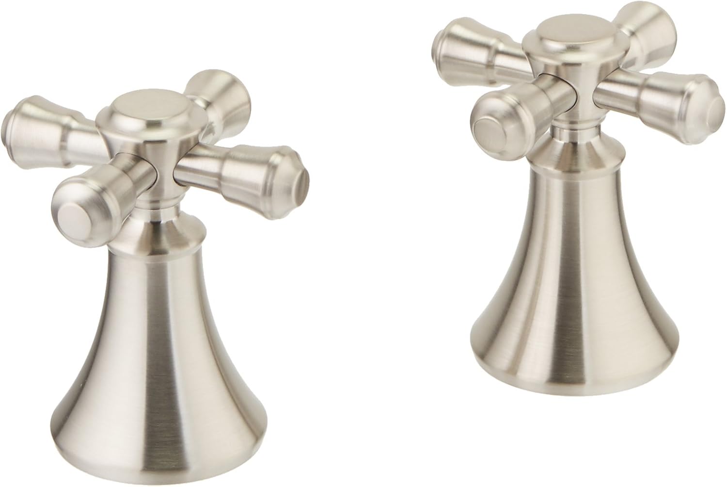 Delta Cassidy Brushed Nickel Cross Roman Tub Faucet Handle Set of 2, Stainless H695SS