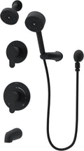 Symmons Identity HydroMersion Double Handle Tub and Shower Trim Kit with Hand Spray and 4 Inch Round Showerhead
