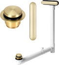 Slotted Overflow Bath Drain with Toe-Tap Stopper, Compatible with Kohler Elevance/Archer/Underscore/Rêve/Parity Baths and whirlpools, Easy Installation, Slotted Overflow Bath Drain