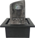 Indoor Tabletop Fountains Tabletop Fountain with LED Lights Living Room Feng Shui Waterscape Ornaments Soothing Relaxation Zen Meditation Waterfall Fountains Decoration Meditation Fountain