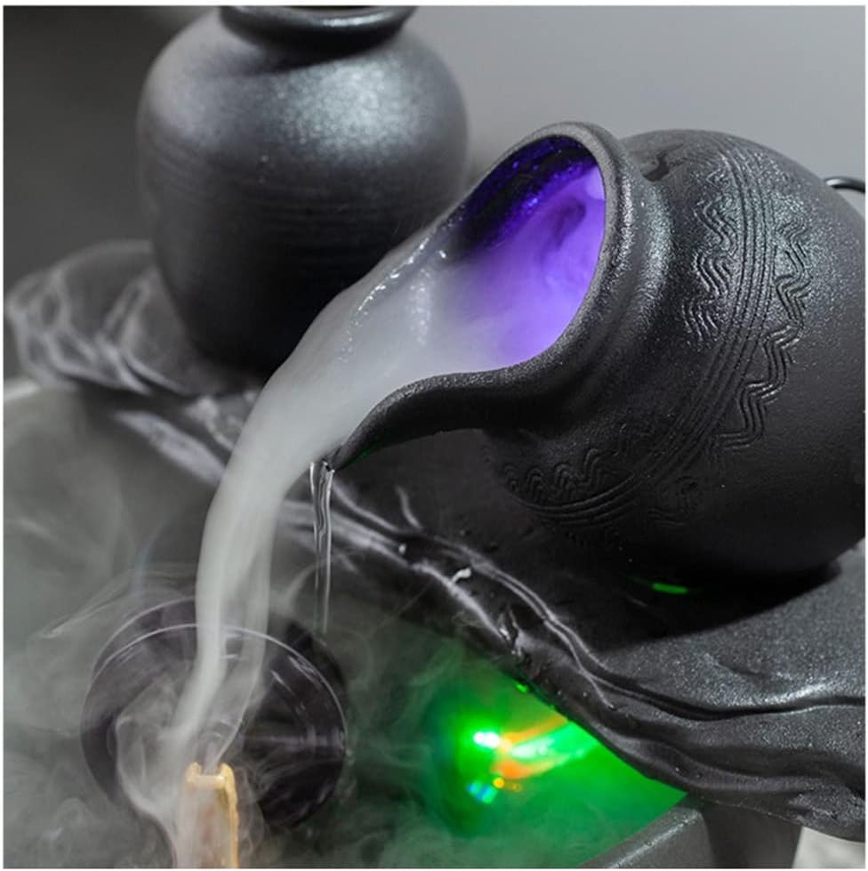 HIHELO Desktop Fountain Tabletop Fountain Creative Living Room Lucky Water Ornament Office Desktop Fountain Water View Coffee Table Desktop Decoration Water Fountain Outdoor (Color : with Nebulizer)